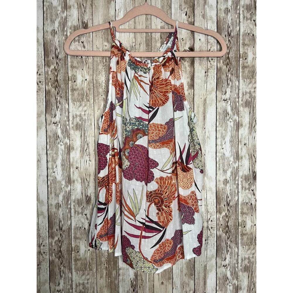 🌺✨ Rachel Zoe Boho Floral Halter Top – Size S ✨🌺